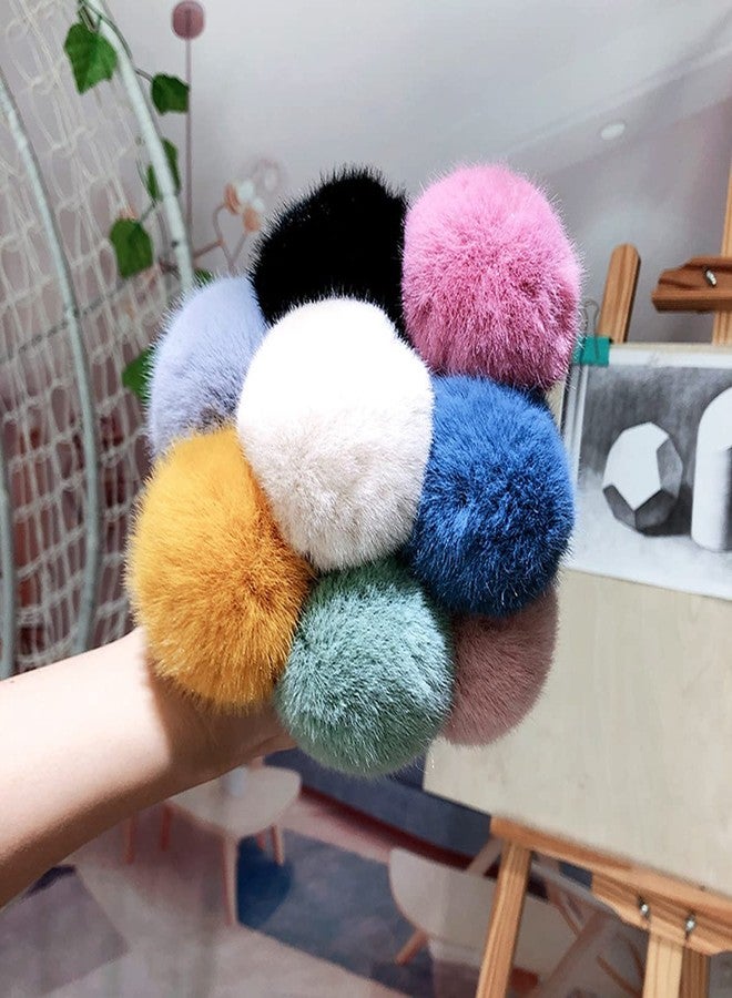 ECYC Pom Hair Ties, 2 Pcs Cute Pompom Hair Bands Fluffy Ponytail Holders for Women Girls, Red - Image 5
